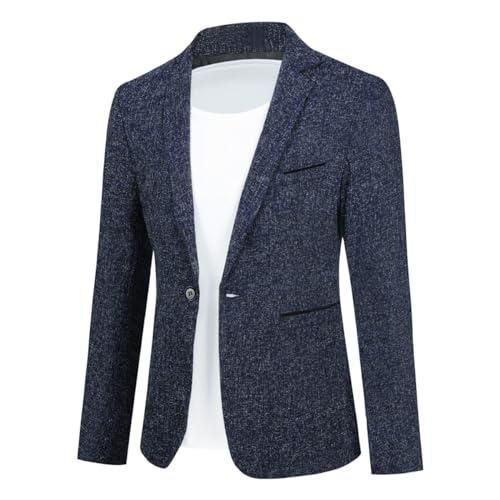 AlltheMen Blazer Homme Un Bouton Slim Fit Veste de Costume Casual