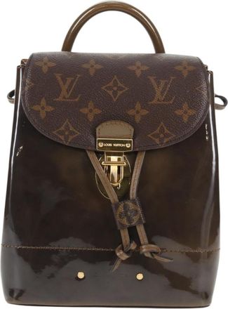 Louis Vuitton Hot Springs Backpack Vernis With Monogram Canvas Khaki Canvas Backpack Bag (Pre-Owned)