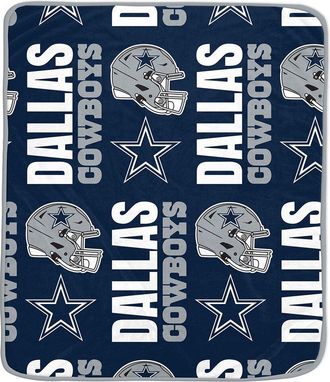 Pegasus Sports Dallas Cowboys Nfl Team All-Over Logo Soft Fleece Throw