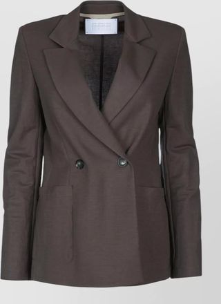 Harris Wharf London womens double breasted blazer shoulder pads
