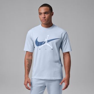 Nike Jordan Mens Jordan Brooklyn Jumpman T-Shirt in Blue | IF3043-472