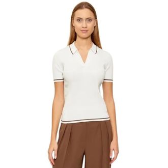 A|X Armani Exchange Polo Shirts, female, White, Size: M Polo Shirt in Technical Fabric