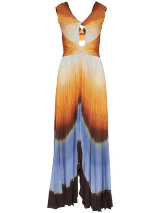 Altuzarra Kalymnos Shibori-print maxi dress - Neutrals