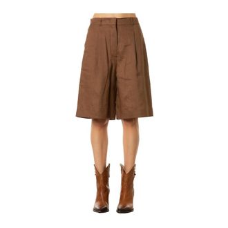 Max Mara Caravan Shorts - Dames - Korte broeken - Bruin - Maat: XS Katoen