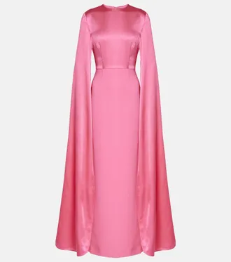 Solace London Abito lungo Adley in crêpe