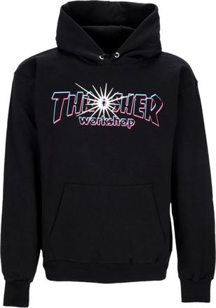 Thrasher Zwarte hoodie met pluche interieur - Heren - Hoodies - Zwart - S - Katoen - Hoodies & sweatvesten