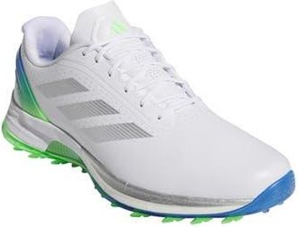 adidas Adizero Spikeless Golf Sneaker in White/Silver/Lime Burst at Nordstrom Rack, Size 10.5
