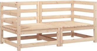 vidaXL Sof&aacute;s Esquineros De Jard&iacute;n 2 Uds Madera Maciza Pino 70x70x67 Cm Vidaxl