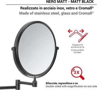 Gedy Gedy - Co202414000 Gaia Espejos Aumento Negro Mate - Ref: Co202414000
