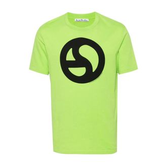 Acne Studios T-Shirts, male, Green, Size: XS Logo T-Shirt
