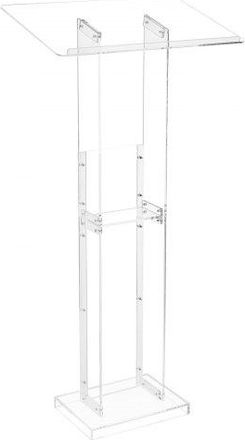 OEM Soporte De Podio De Acr&iacute;lico Altura De 126,5 Cm Atril De Pie Port&aacute;til Con Superficie De Lectura 60 X 40 Cm, Estante De Almacenamiento Para Aulas, Boda