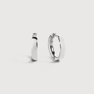 Monica Vinader Sterling Silver Essential Huggie Earrings