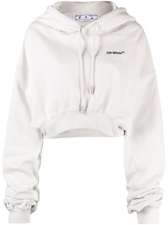 Off-white Felpa crop con stampa - Toni neutri