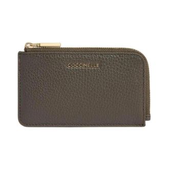 Coccinelle Metallic Card Holder - Dames - Portefeuilles - Groen - ONE Size - Katoen - Accessoires
