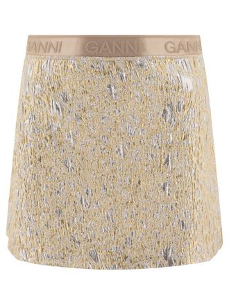 Ganni Gold And Silver Miniskirt