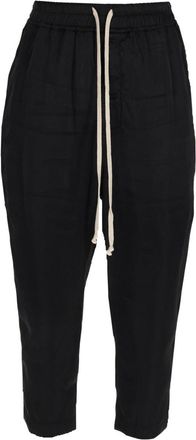 Rick Owens Astaires Cupro Dropped Crotch Cropped Pants