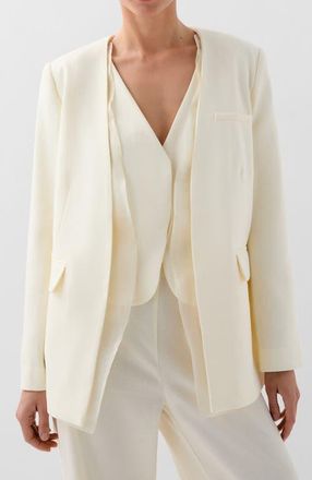 Scalpers Gandie Blazer in Ecru at Nordstrom, Size Medium Eu