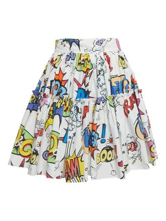 Dolce & Gabbana printed mini skirt - White