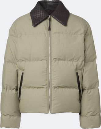 Bottega Veneta Piumino in twill di misto cotone