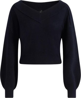 Pinko Ringhio Pull - Knitwear - Mujer - Azul - XS