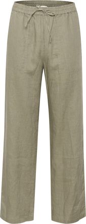 Part Two Womens Womens Pants High-Waisted Regular Fit Wide Legs Drawstring Waistband Trousers, Vetiver