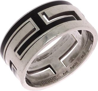 Herm&egrave;s Silver 925 Band Ring (Pre-Owned)