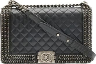 Chanel Pre-owned Vintage Shoulder Bag - Dames - Vintage Schoudertas - Zwart - ONE Size - Leer - Vintage