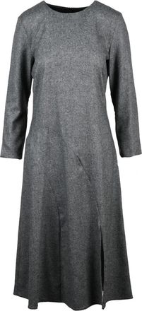 Emme Di Marella Flared Jurk - Dames - Casual kleedjes - Grijs - M - Wol - Kleedjes
