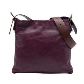 Bottega Veneta Pre-owned Crossbody Bag - Dames - Pre-owned - Paars - Maat: ONE Size Leer
