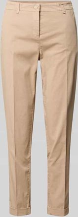 Cambio Cambio Slim Fit Chino aus Baumwoll-Mix Modell KARINA in Camel, Gr&ouml;&szlig;e 36
