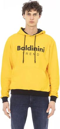 Baldinini Yellow Cotton Men Mens Hoodie