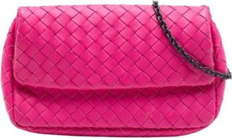 Bottega Veneta Pre-owned Leren schoudertassen - Dames - Vintage Schoudertas - Roze - ONE Size - Leer - Vintage