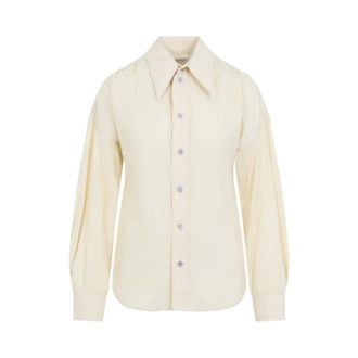 Christophe Lemaire Camicia con colletto a punta - - Blouses & Shirts - Donna - Beige - S