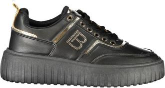 Laura Biagiotti Womens Platform Sneakers With Logo - Black - Size EU 38