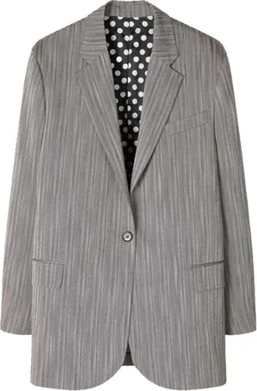 Paul Smith Giacca Ampia Spigato - Dames - Jassen - Grijs - Maat: S Viscose