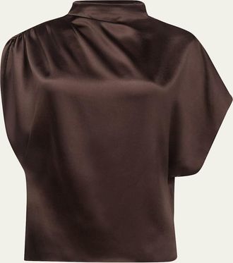 TWP Wish You Would Draped Silk Blouse