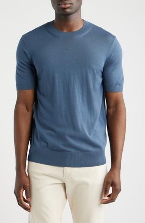 BOSS Umauro Wool Knit T-Shirt in Open Blue at Nordstrom, Size Xx-Large