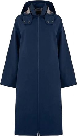 Herno Lange Trenchcoat - Dames - Parka Jassen - Blauw - L - Polyester - Jassen