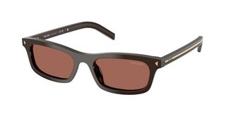 Prada PR D05SF Asian Fit 27I20W Womens Sunglasses Brown Size 53