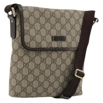 Gucci Pre-owned Cross Body Bags, female, Beige, Size: ONE SIZE Pre-owned Vintage GG Canvas Shoulder Bag