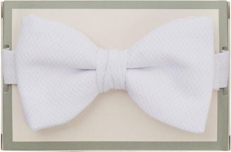 Oliver Brown Marcella Bow Tie, Ready Tied - White