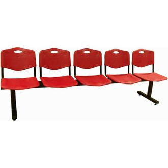 Piqueras y Crespo Bancada Iso Plastic 5 Plazas Pvc Color Rojo