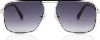 Guess GU6939 10B Mens Sunglasses Silver Size 58
