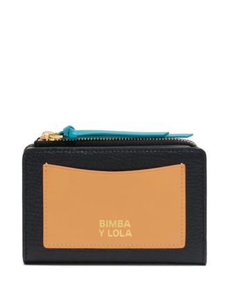 Bimba & Lola zip-fastening bi-colour wallet - women - Calf Leather/Polyurethane/Polyester/Polyester/Polyurethane - One Size - Black