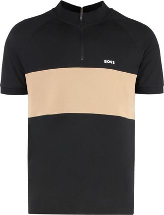 HUGO BOSS Stretch Katoenen Piqu&eacute; Polo Shirt - Heren - Polos - Zwart - XS - Katoen - Tops