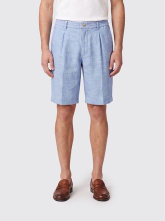 Brunello Cucinelli Linen and Virgin Wool Chino Shorts with Belt Loops