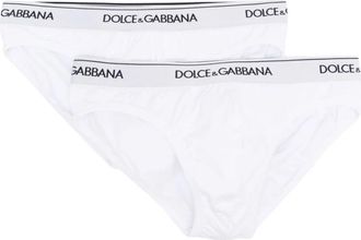 Dolce & Gabbana Logo Briefs 2-Pack - Heren - Onderbroek - Wit - L - Katoen - Ondergoed