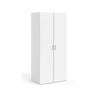 Dmora Armario 2 Puertas Sylvie, Muebles De Dormitorio, Vestidor, Armario De Ropa, 78x50 H175 Cm, Blanco - Dmora