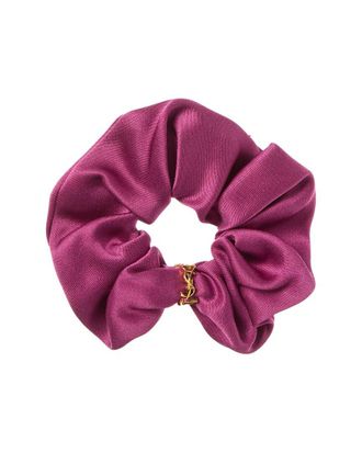 Saint Laurent Cassandre Silk Twill Scrunchie