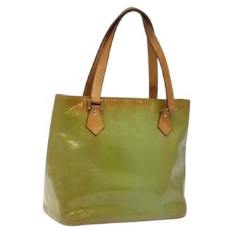 Louis Vuitton Tweedehands leren Louis Vuitton tassen - Dames - Pre-owned - Groen - Maat: ONE Size Leer